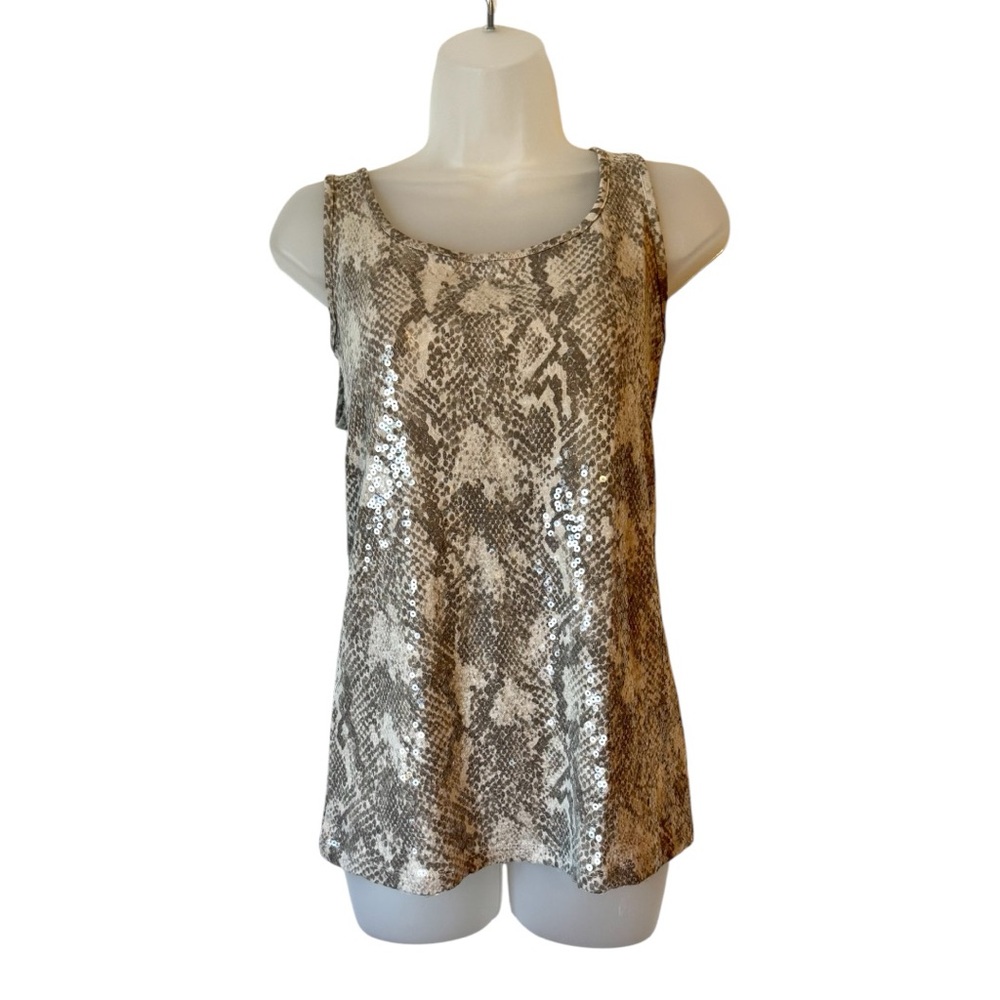 Old Navy Women's Neutral Snakeskin Print Tank Top   LARGE     #H